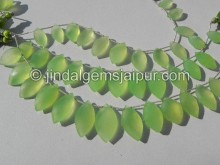 Apple Green Chalsydony Faceted Marquise